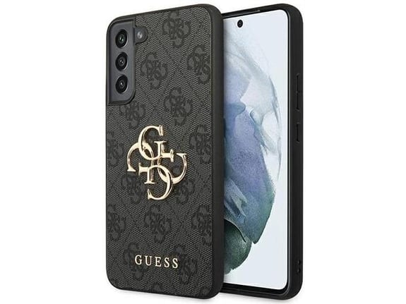 GUESS ovitek za silikonski Samsung Galaxy S23 5G, črn z zlatim logom
