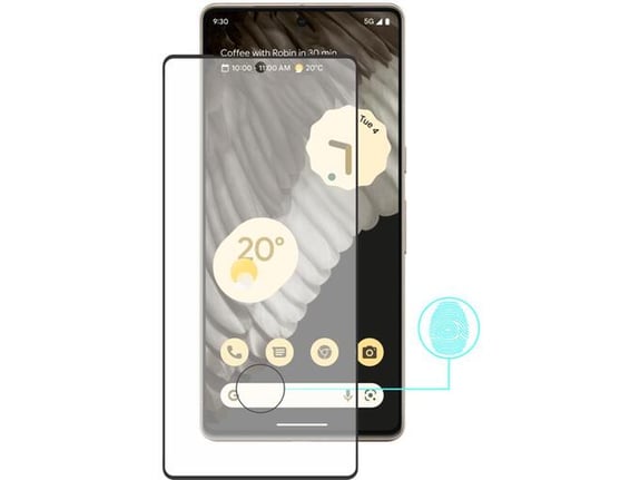 Chameleon Google Pixel 7 Pro - Zaščitno steklo Premium (0,33) - case-friendly, črno