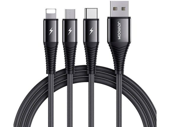 JOYROOM USB kabel 3v1, Lightning/USB-C/micro USB, 1,2m, S-1230 G4
