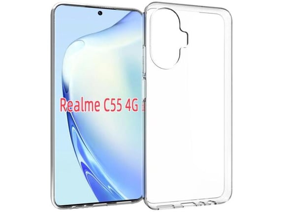 CHAMELEON ovitek za gumiran TPU Realme C55, prozoren svetleč