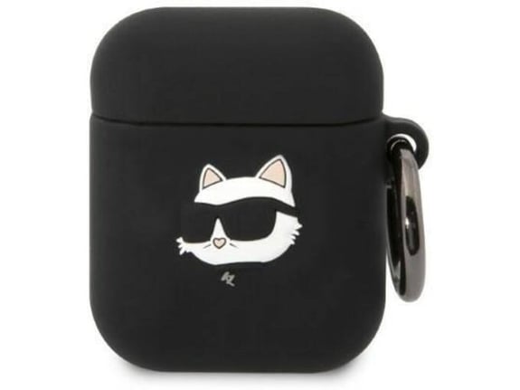 KARL LAGERFELD AirPods 1 / Airpods 2 Case -Choupette - črna - KLA2RUNCHK