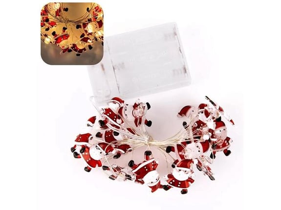 Family Christmas led svetlobni niz na baterije božički 20 led diod 2,2 metra toplo bela 2 x aa