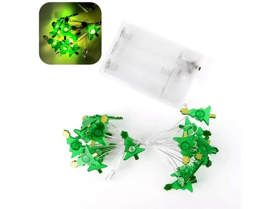 Family Christmas led svetlobni niz na baterije smrečice 10 led diod 1,2 metra toplo bela 2 x aa