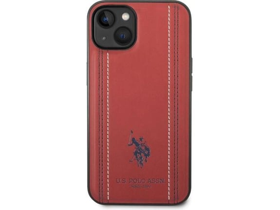 US POLO usnjen ovitek za iPhone 14, rdeča, USHCP14SPFAR