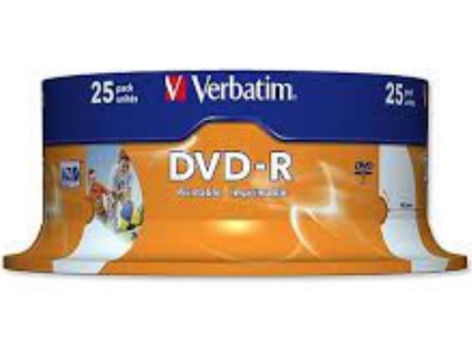 VERBATIM medij DVD-R 16X WIDE PRINTABLE SURFACE 25PK 43538 DVD-R AZO 4.7GB