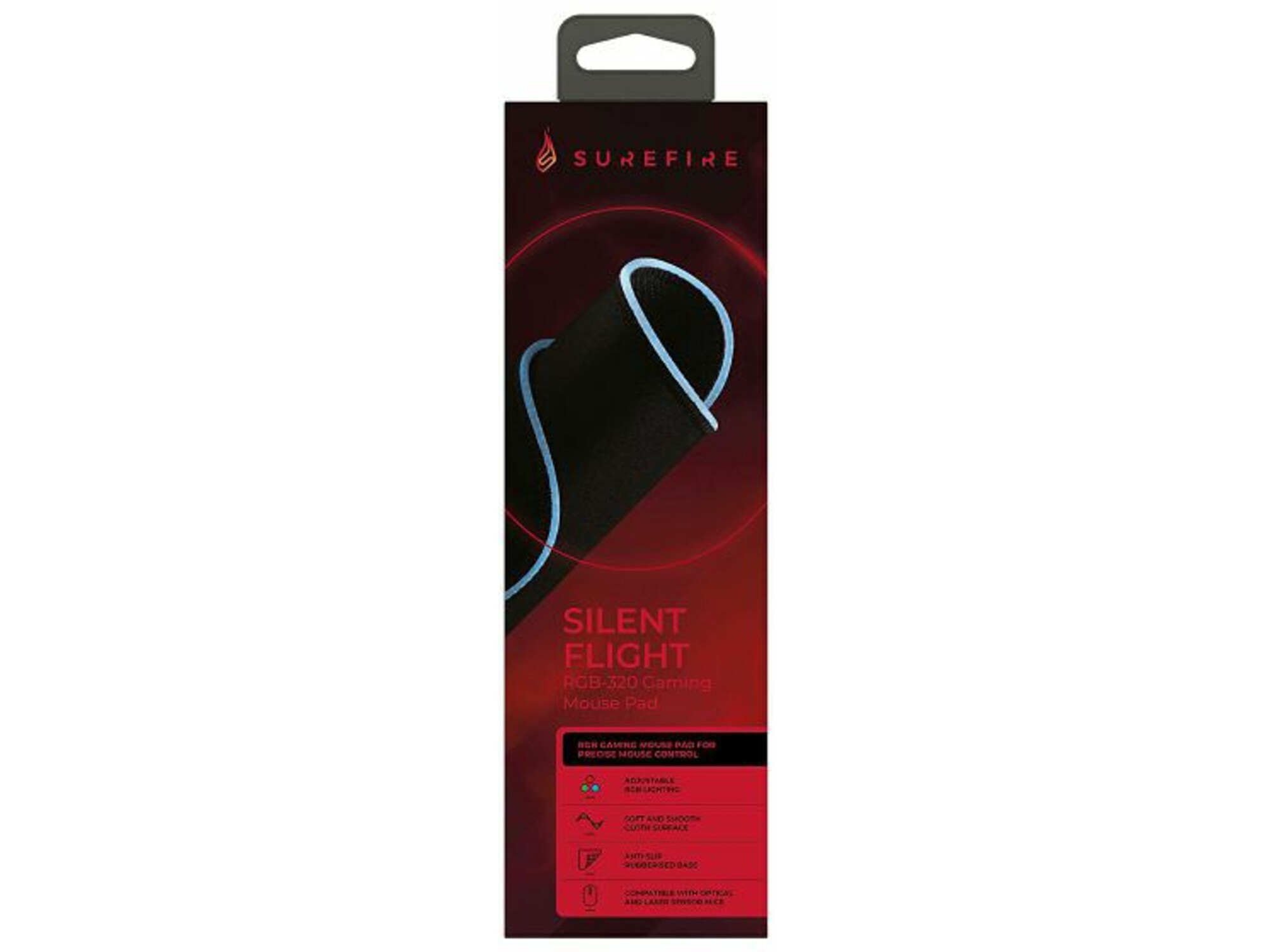 VERBATIM podloga za miško  Surefire SilentFlight RGB320 048812