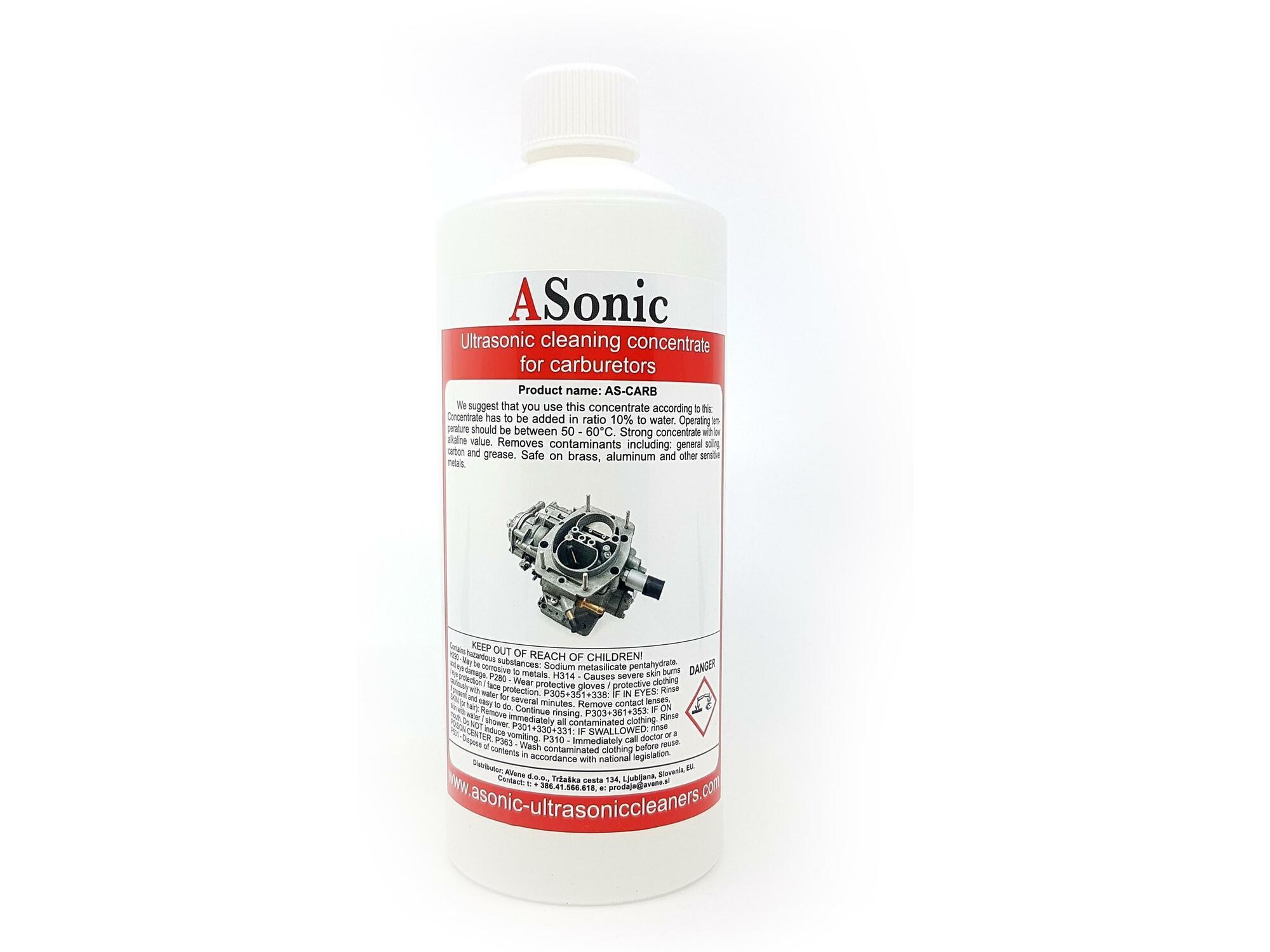 ASONIC koncentrat za ultrazvočno čiščenje uplinjačev AS-CARB-1 (1 liter)