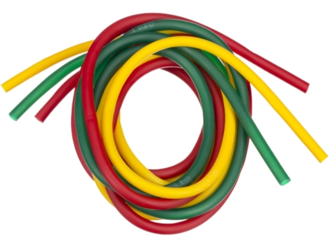 THERA-BAND set elastičnih cevk TB 21303 1,5m (rumena, rdeča, zelena)