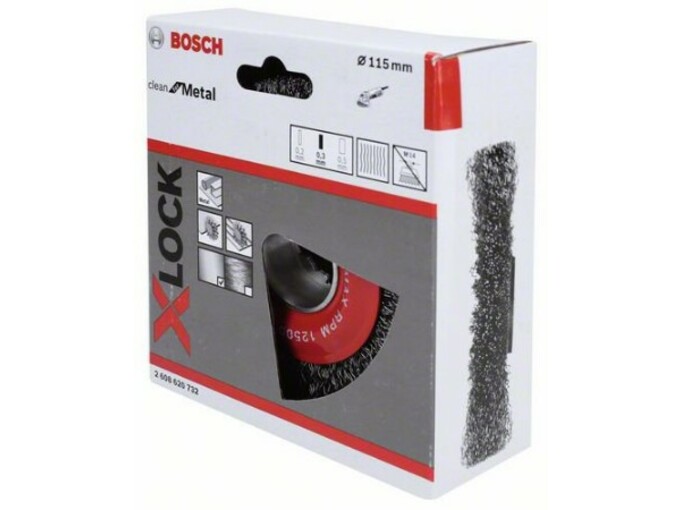BOSCH PROFESSIONAL kolutna ščetka X-LOCK Clean for Metal 115mm 2608620732