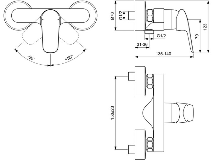IDEAL STANDARD enoročna kopalniška armatura za kad Ceraflex B1720AA