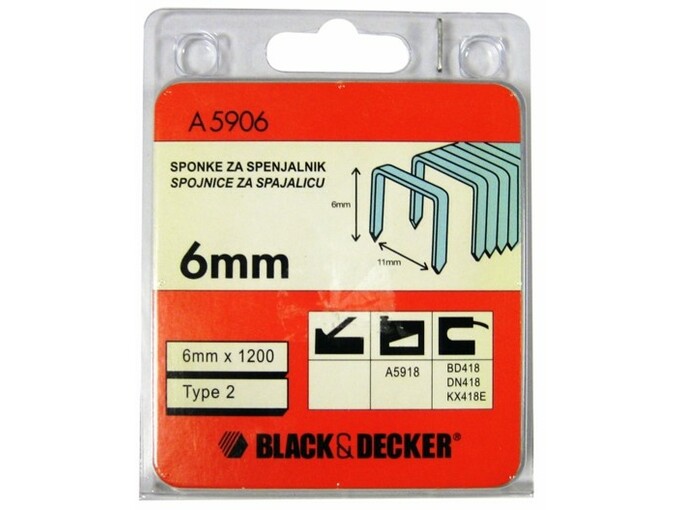 BLACK&DECKER sponke 6mm A5906YM1
