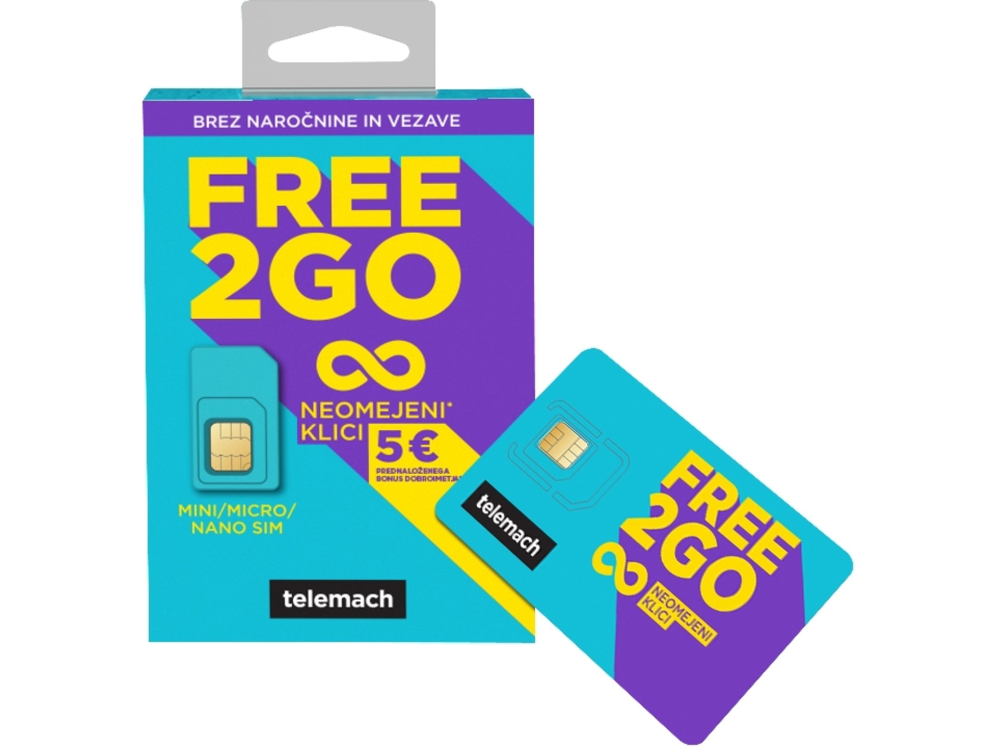 TELEMACH predplačniški paket SIM free2go