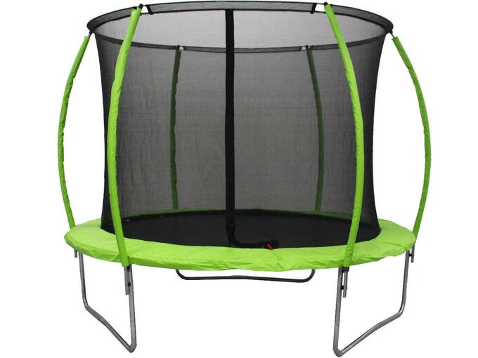 LEGONI trampolin z zaščitno mrežo Space, 366 cm, zelena