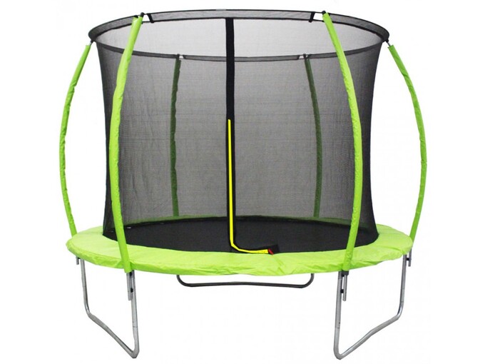 LEGONI trampolin z zaščitno mrežo Space TL21S-425GR, 425 cm, zelena