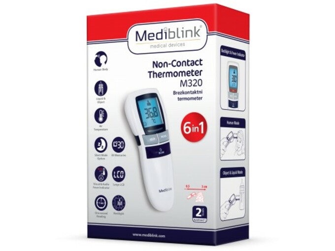 MEDIBLINK brezkontaktni termometer 6v1 M320