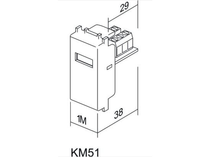 TEM ČATEŽ vtičnica modul USB KM51PW-U 6218734