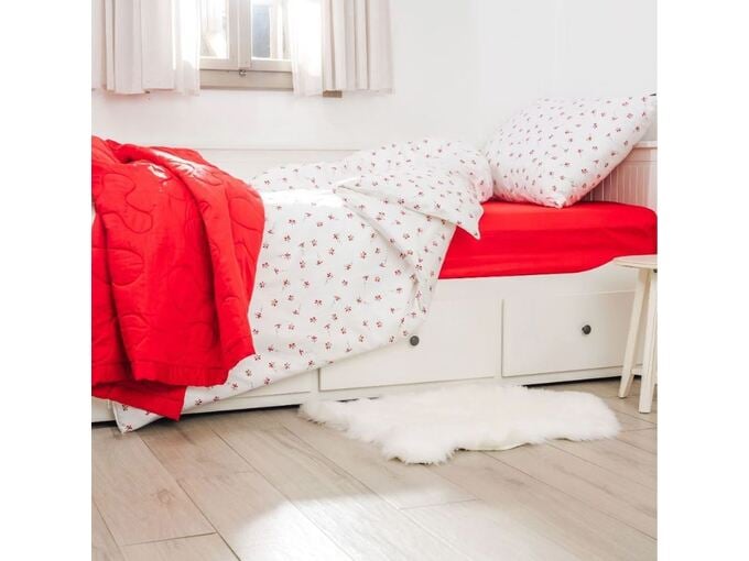 ODEJA otroška posteljnina 031928 Lunaja 120x80+30x40cm rdeča