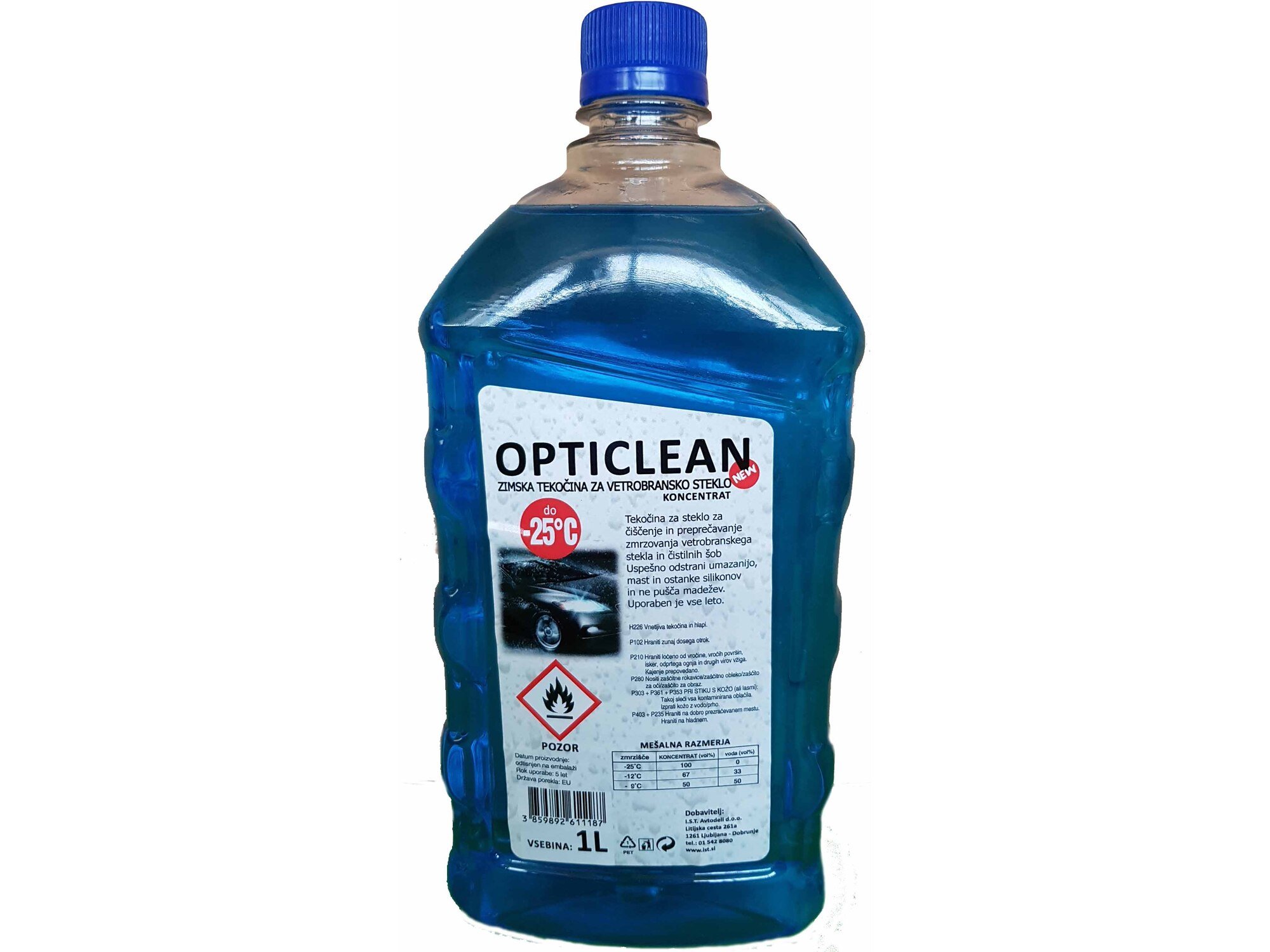 OPTIFREEZ, OPTICLEAN tekočina za stekla opticlean new -25 1l -25°c 1l