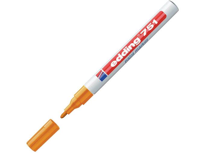 EDDING marker z lakom EDE751006 E-751, 1-2 mm, oranžen 10 KOS