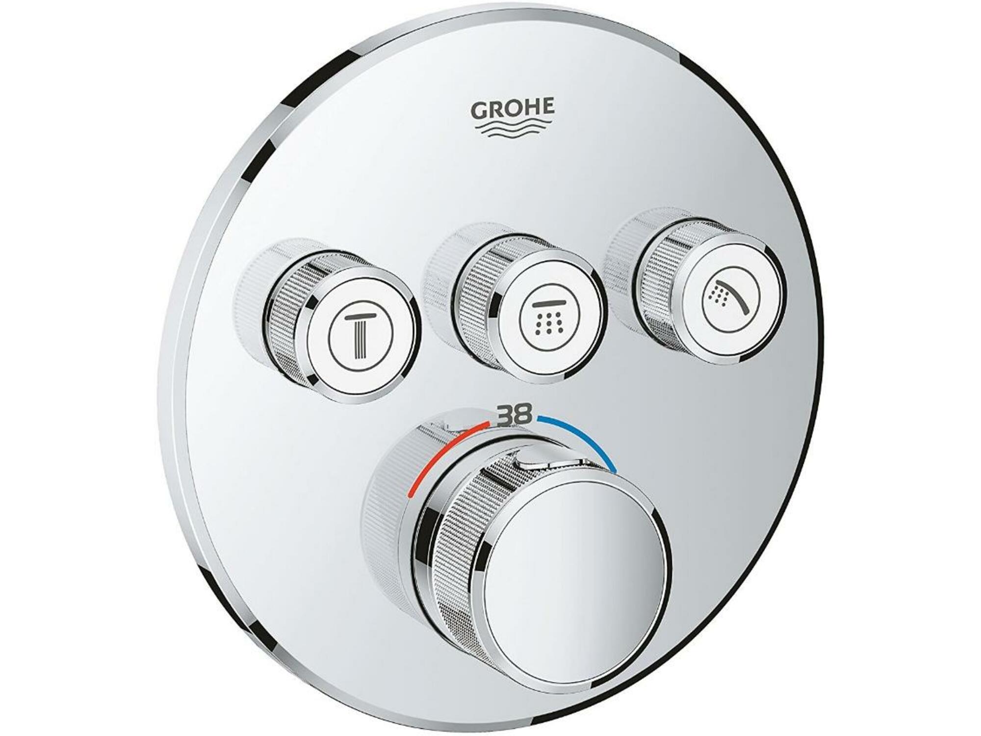 GROHE kopalniška termostatska podometna pokrivni set Grohtherm SmartControl 29121000 3 iztoki