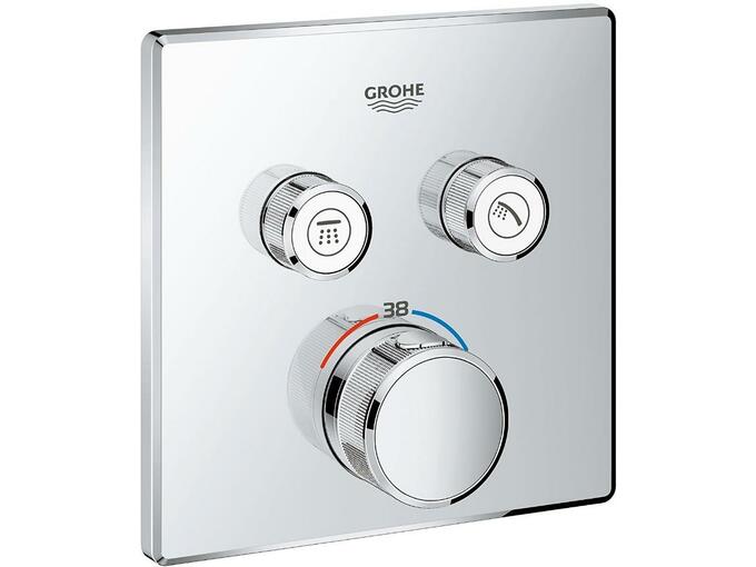 GROHE kopalniška termostatska armatura podometna pokrivni set Grohtherm SmartControl 29124000 2 iztoka