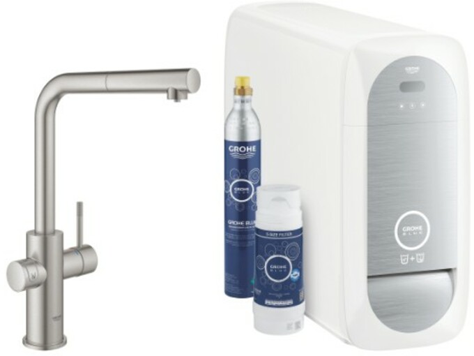 GROHE Sistem za filtracijo, gaziranje in hlajenje vode Blue Home 31539DC0 supersteel