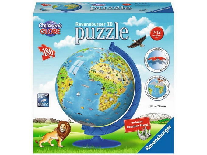 RAVENSBURGER 180 delna 3D sestavljanka Puzzleball globus otroški 123384