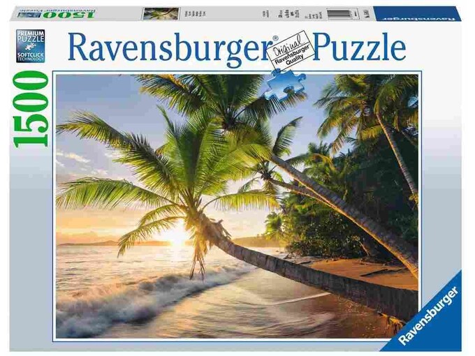 RAVENSBURGER 1500 delna sestavljanka Palme, morje, pesek 150151