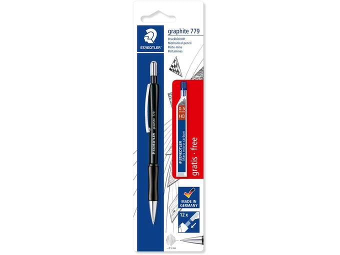 STAEDTLER Tehnični svinčnik grafite 0,5 mm in gratis mine 0,5 hb 1+1, na blistru 7795ABK25D