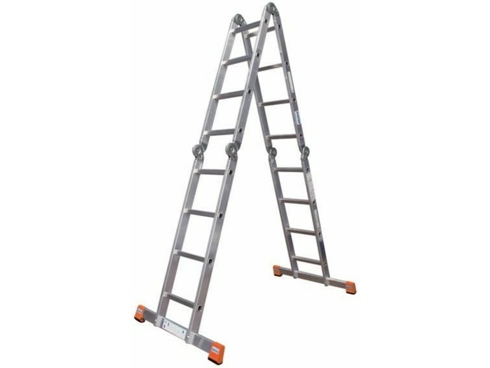 KRAUSE-WERK štiridelna večnamenska aluminijasta lestev MultiMatic 4x4 stopnic 120694
