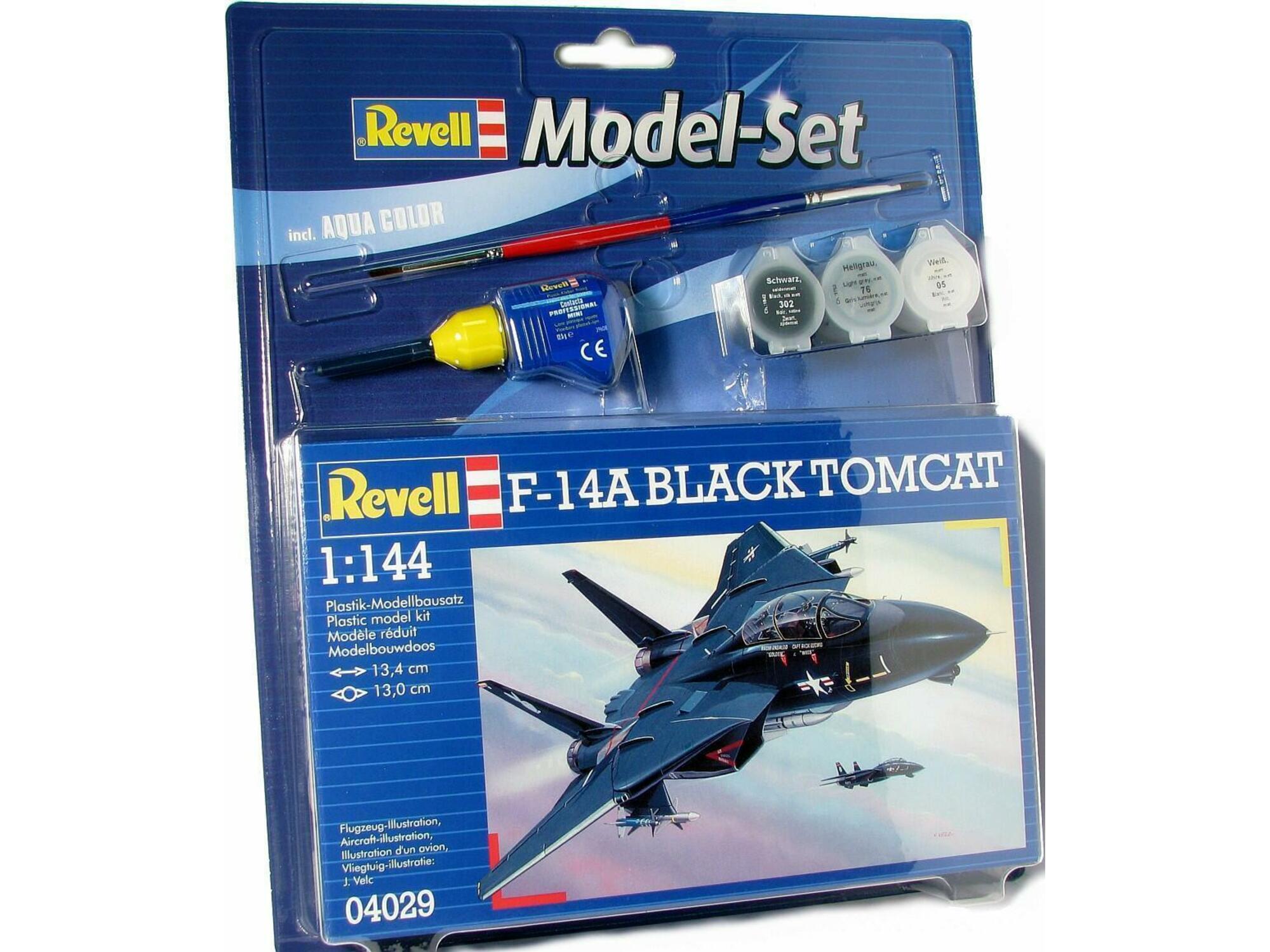REVELL model letala 1:144 64029 Model Set F-14A Black Tomcat