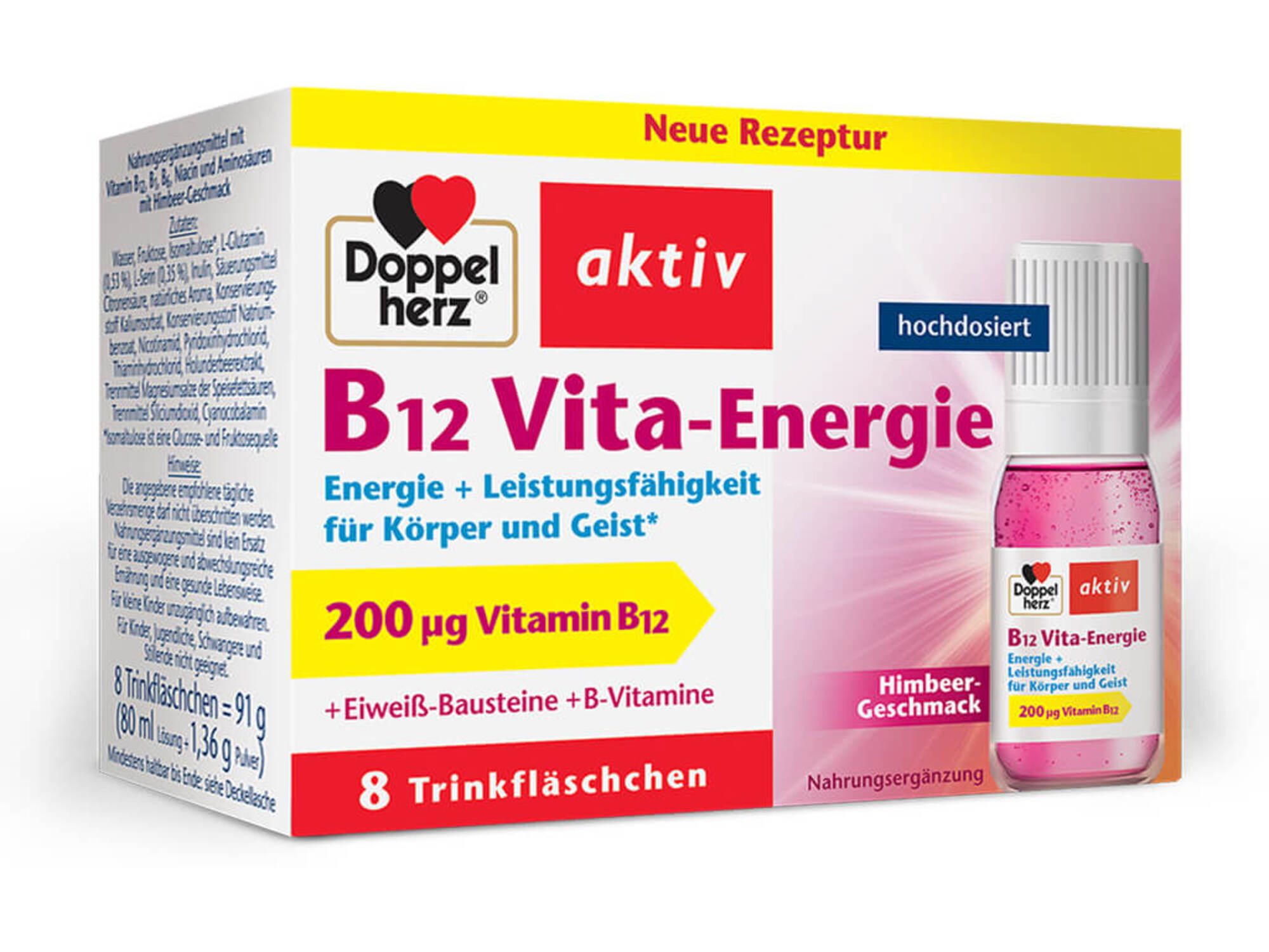 Doppelherz Aktiv B12 Vita-Energie z okusom maline