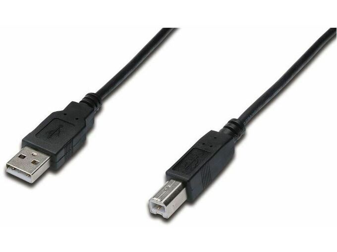 DIGITUS Kabel USB A-B 1m Digitus dvojno oklopljen črn AK-300105-010-S