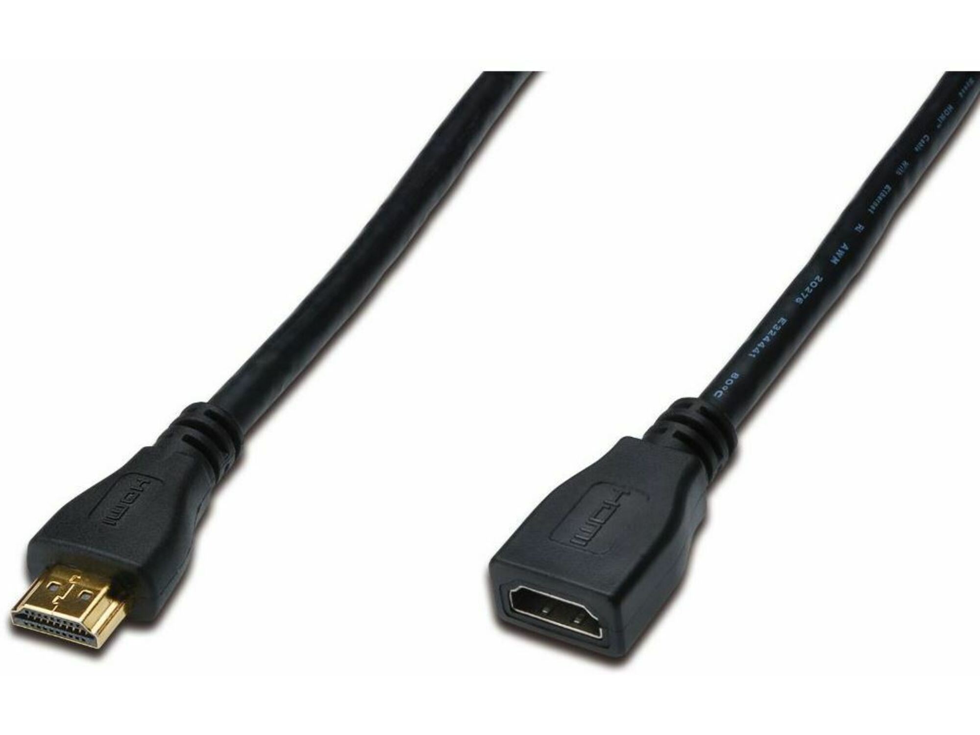 DIGITUS HDMI-HDMI podaljšek z mrežno povezavo 2m Digitus črn AK-330201-020-S
