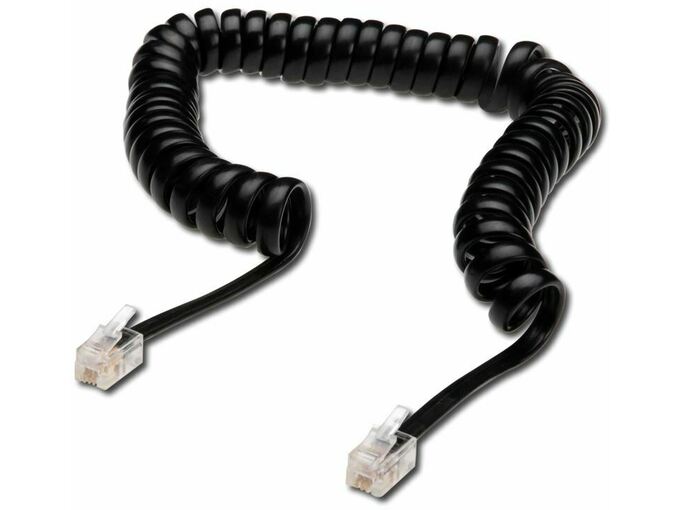DIGITUS Telefonski kabel spirala 0,6m (4,0m) črn Digitus AK-460101-040-S