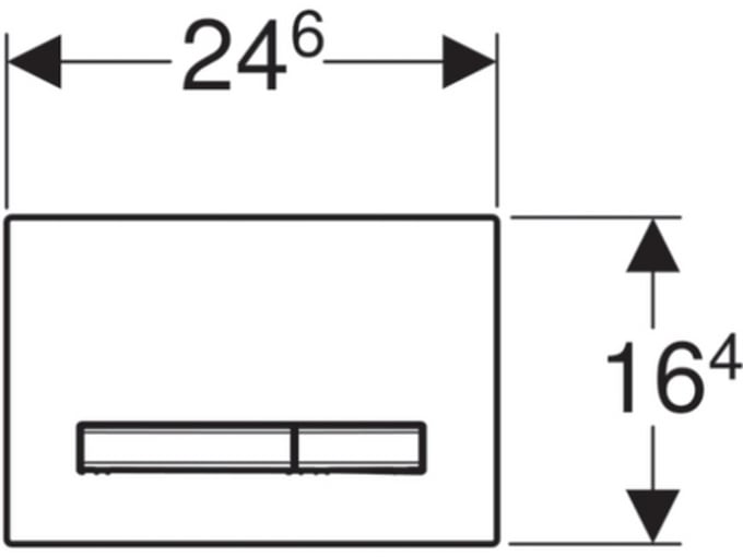 GEBERIT aktivirna tipka za 2-količinsko splakovanje Sigma50, kovinska barva, kromirana, ščetkana, s slojem, 115.788.GH.2