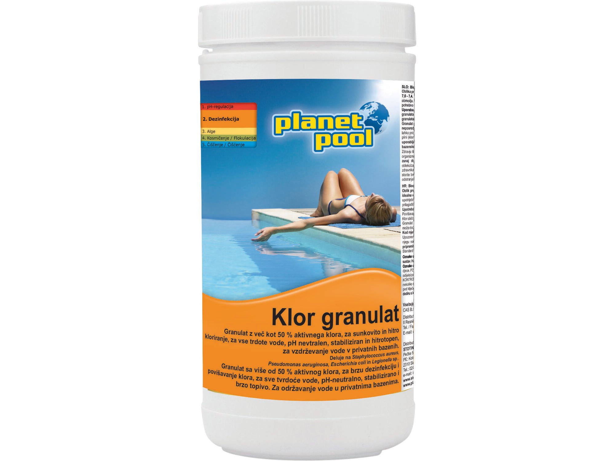 PLANET POOL sredstvo za prvo ali sunkovito kloriranje vode Klor granulat 1 kg - hitrotopen 1323