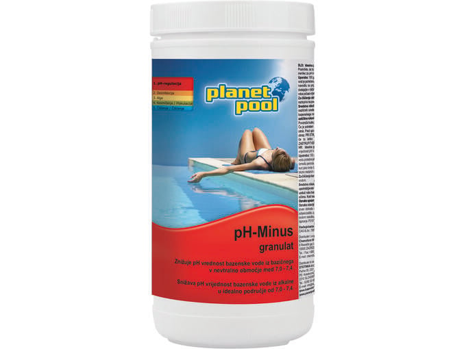 PLANET POOL sredstvo za zniževanje pH vrednosti bazenske vode pH minus granulat 1,5 kg 1315