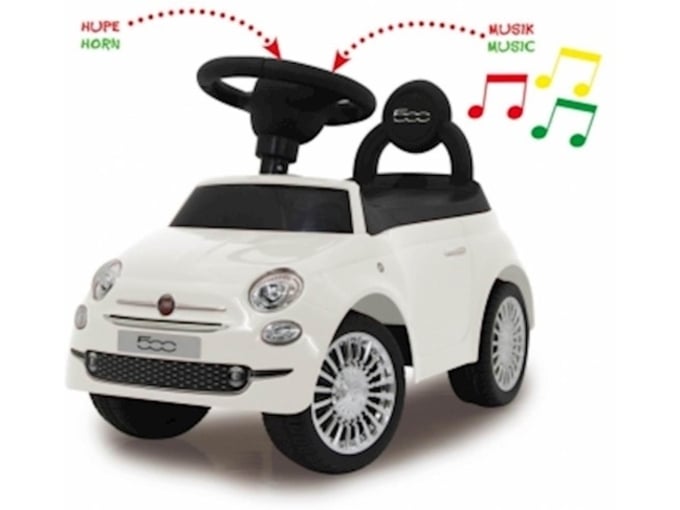 Jamara otroško vozilo z zvočnimi signali Push Car Fiat 500 White 460325