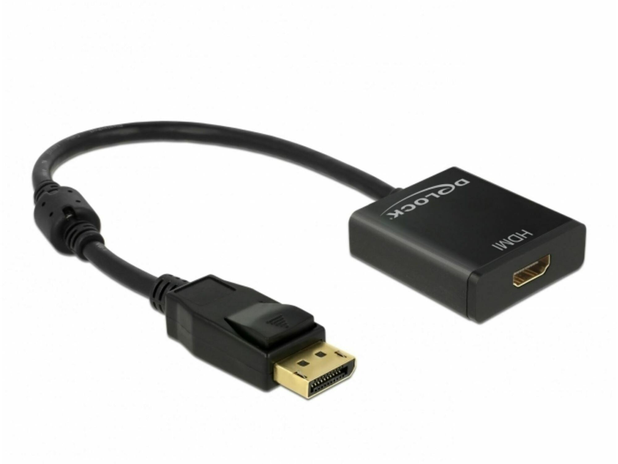DELOCK DisplayPort - HDMI adapter aktivni 4K 30Hz 20cm Delock 62607