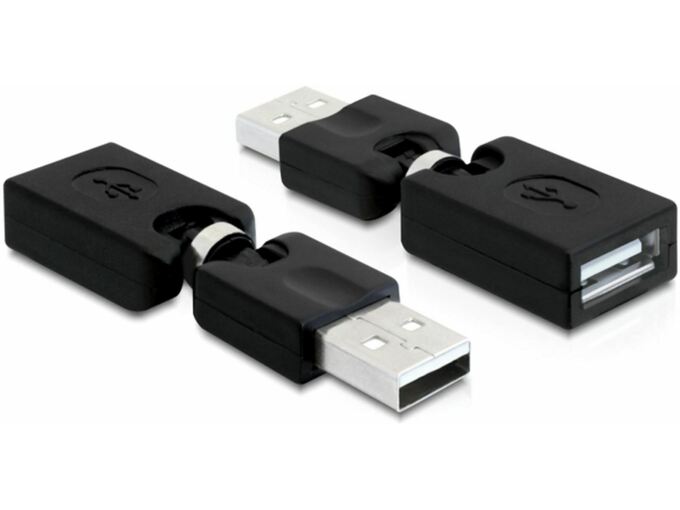 DELOCK Adapter USB-A M - USB-A Ž pregibni 180°/360° Delock 65260