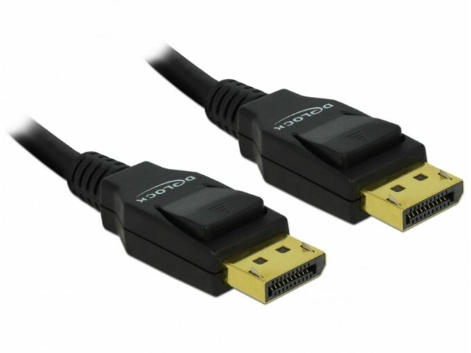 DELOCK DisplayPort kabel 1m 4K 60Hz 20-pin povezan Delock črn 82423