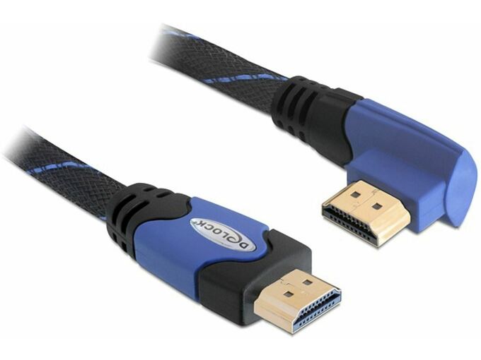 DELOCK HDMI kabel z mrežno povezavo kotni 3m 4K vijola Delock 82957