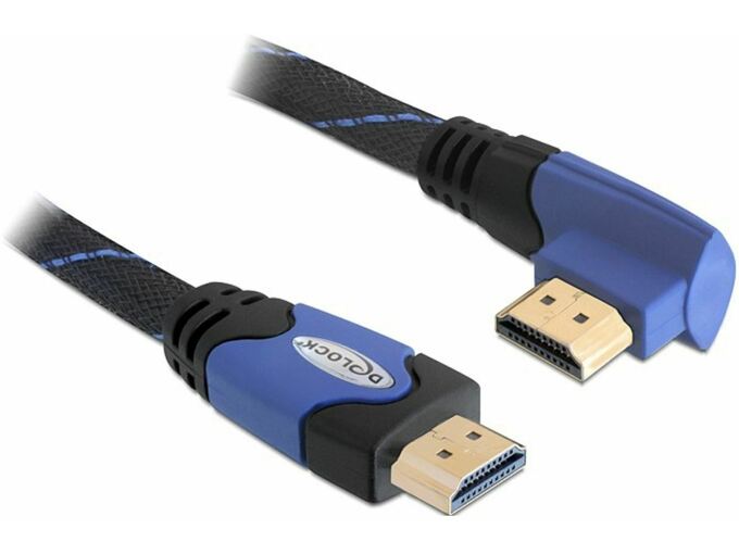 DELOCK HDMI kabel z mrežno povezavo kotni 5m 4K vijola Delock 82958