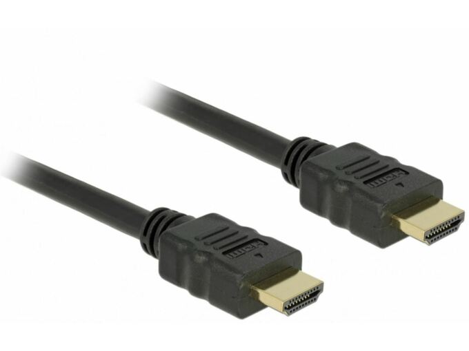DELOCK HDMI kabel z mrežno povezavo 1m Delock črn High Speed 3D 4K 84713