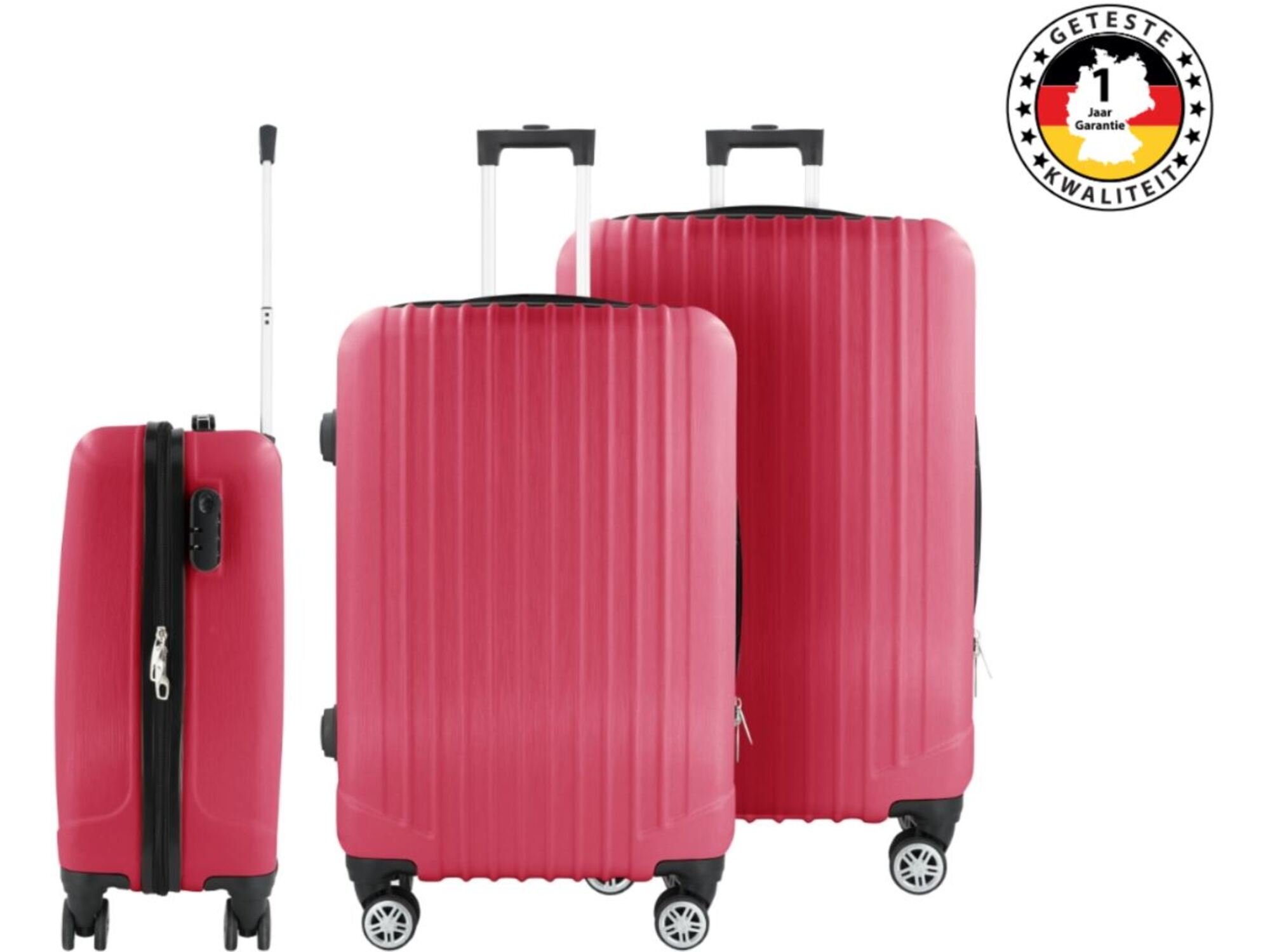Michelino set 3 kovčkov Travel roza barve