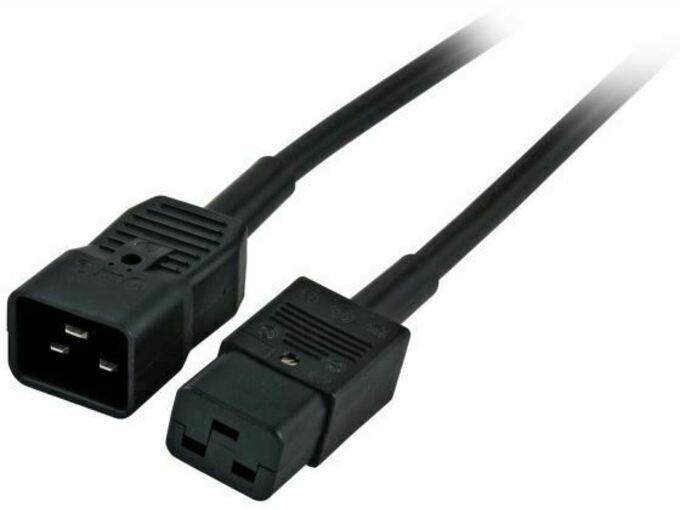 EFB Napajalni kabel 220V podaljšek C19 - C20 1,8m črn EFB EK519.1,8