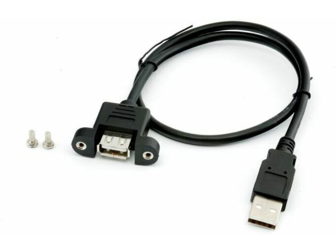 EFB Podaljšek USB A-A 0,5m vgradni EFB črn dvojno oklopljen K5291SW.0,5V2