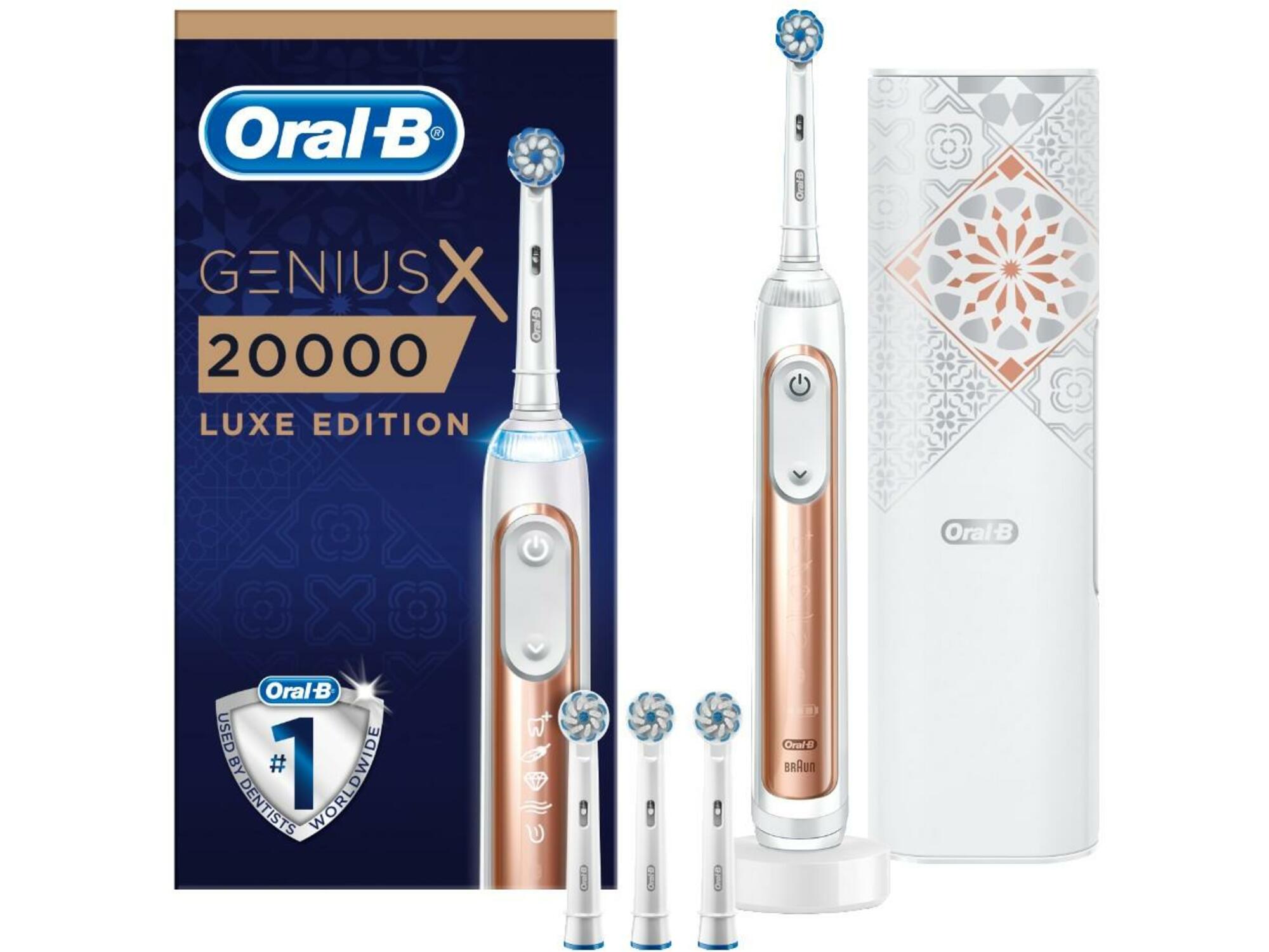 ORAL B električna zobna ščetka Genius X 20000N Luxe Edition, Rose Gold