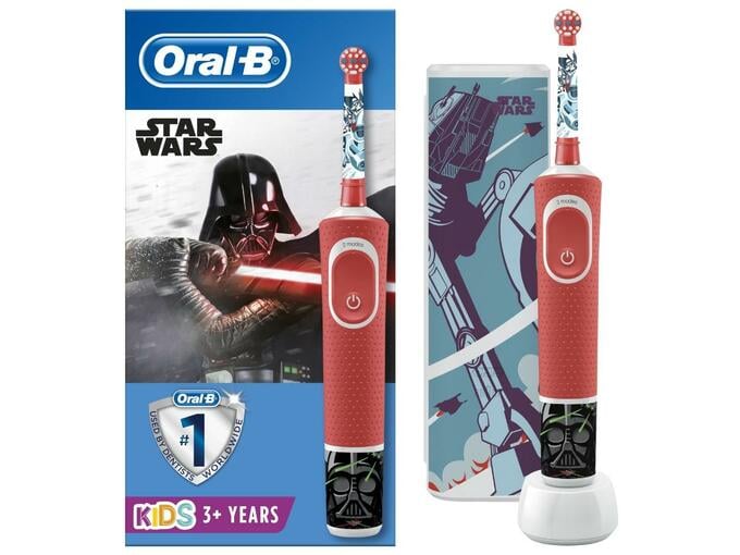 ORAL B otroška električna zobna ščetka + potovalni etui VITALITY KIDS Star Wars D100 4210201309697